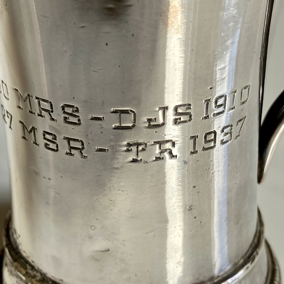 Antique 1937 Silver Plated Award Cup Engraved Trophy by Rogers Brothers - Picture 4 of 6